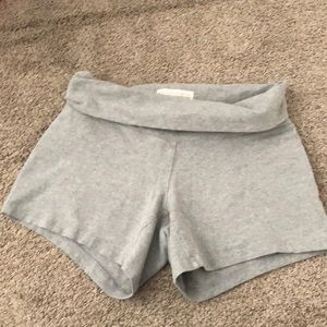 Old Navy Light Gray Fold-Over Waist Bike Shorts
